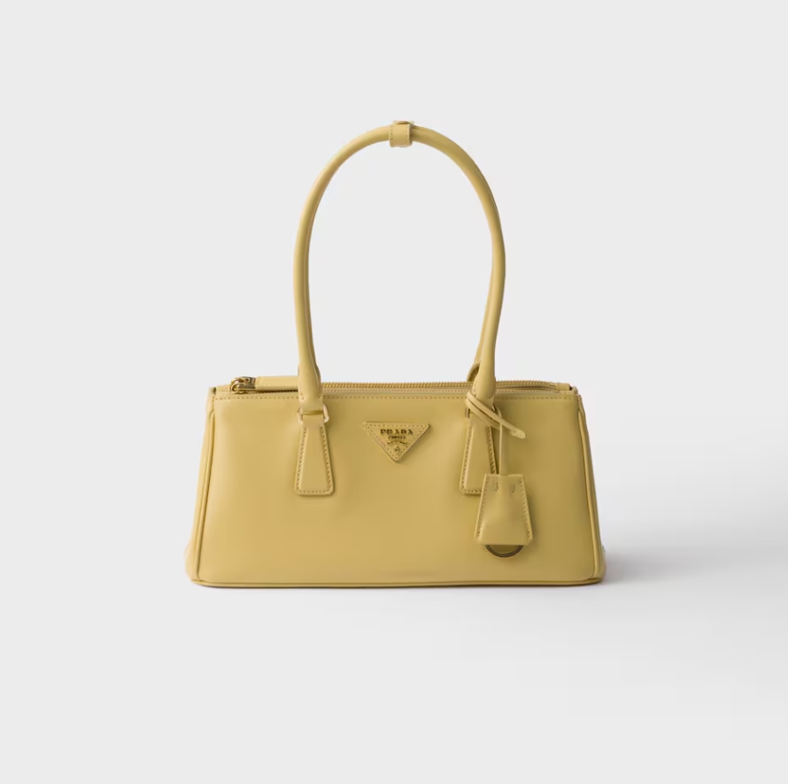 샤넬 갤러리아 미디엄 가죽 핸드백 바닐라