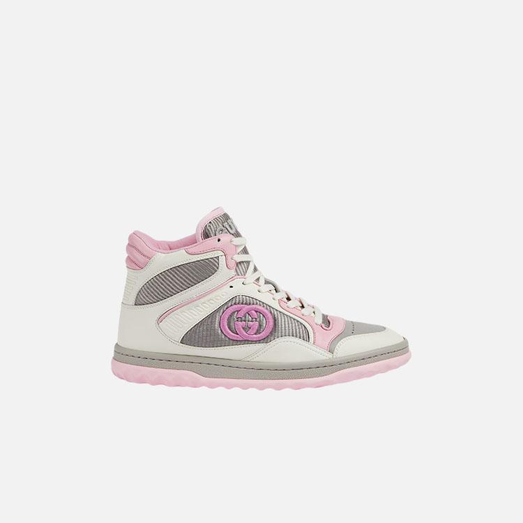 구찌 MAC80 하이탑 스니커즈 그레이 핑크