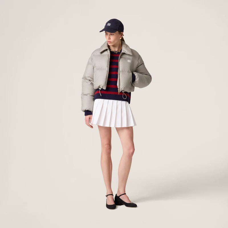 미우 미우 테크니컬 폰지 다운 자켓