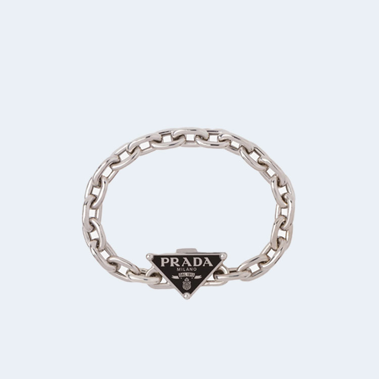 프라다 메탈 로고 팔찌
