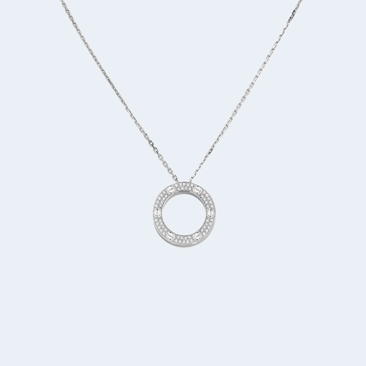 까르띠에 LOVE 네크리스 다이아몬드 파베 세팅