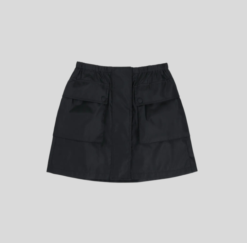 프라다 트라이앵글 로고 리나일론 스커트