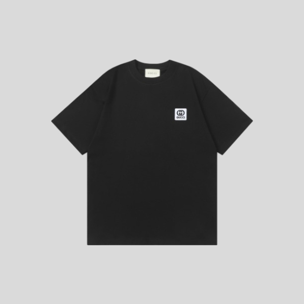 구찌 자수 레터 반팔 티셔츠