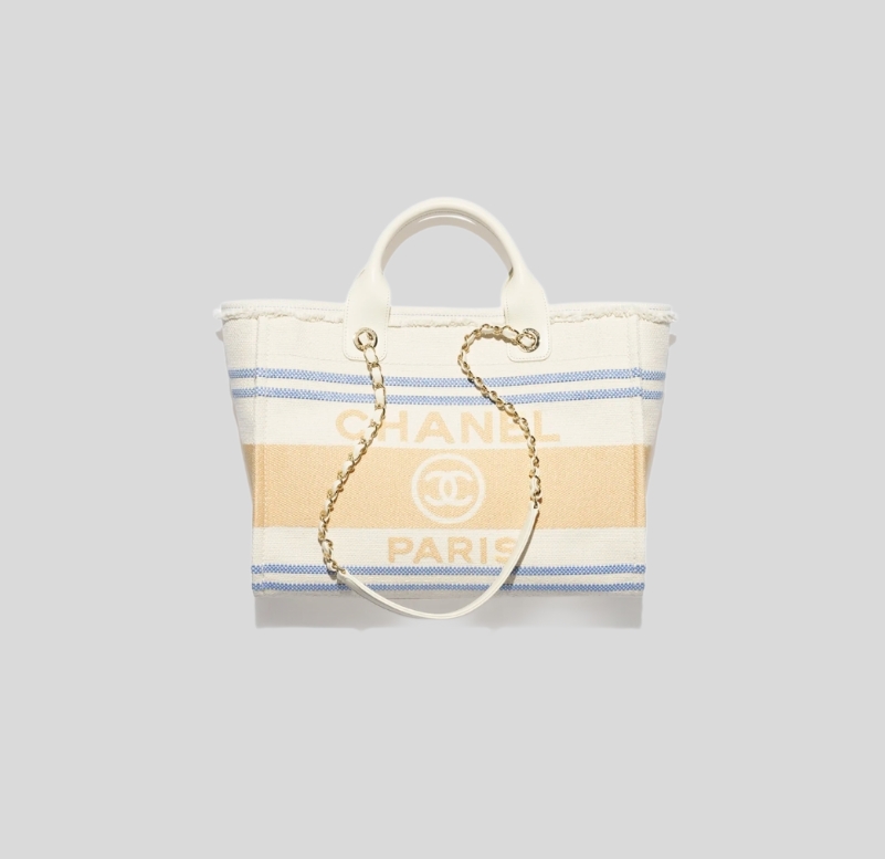 샤넬 25C 스트라이프 쇼핑백