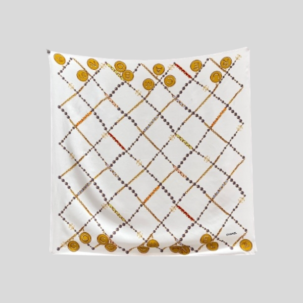 샤넬 코코 진주 체인 스카프