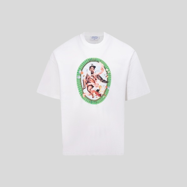 오프화이트 프레스코 반팔 티셔츠