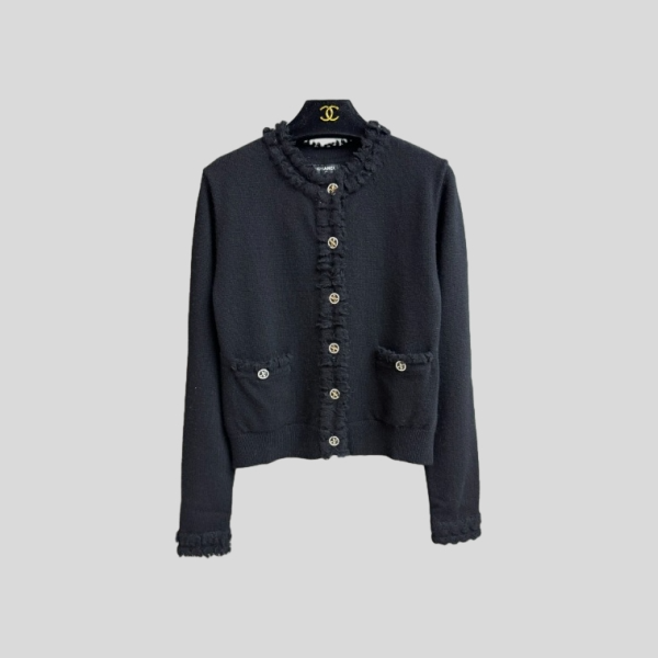 샤넬 러플 캐시미어 가디건(2color)