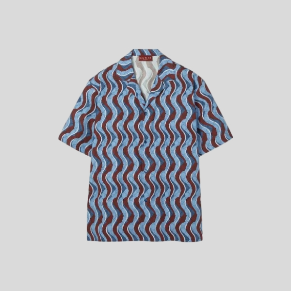 구찌 뱀패턴 프린트 셔츠