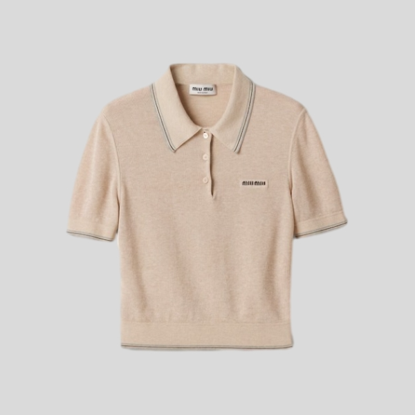미우미우 코튼 니트 폴로 반팔