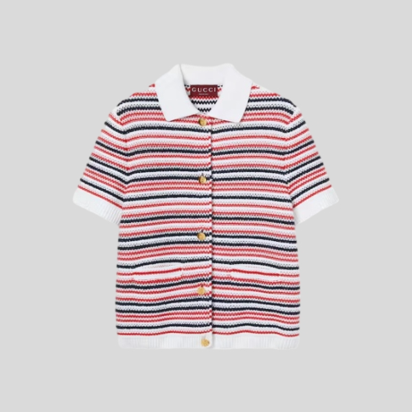 구찌 파인 울 폴로 가디건