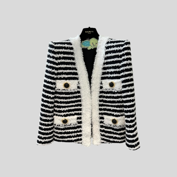 발망 트위드 스트라이프 재킷