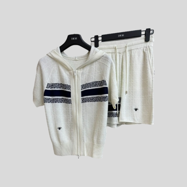 디올 라탄 플레드 니트 세트