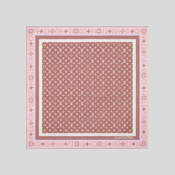 루이비통 모노그램 인피니티 스퀘어 스카프 핑크