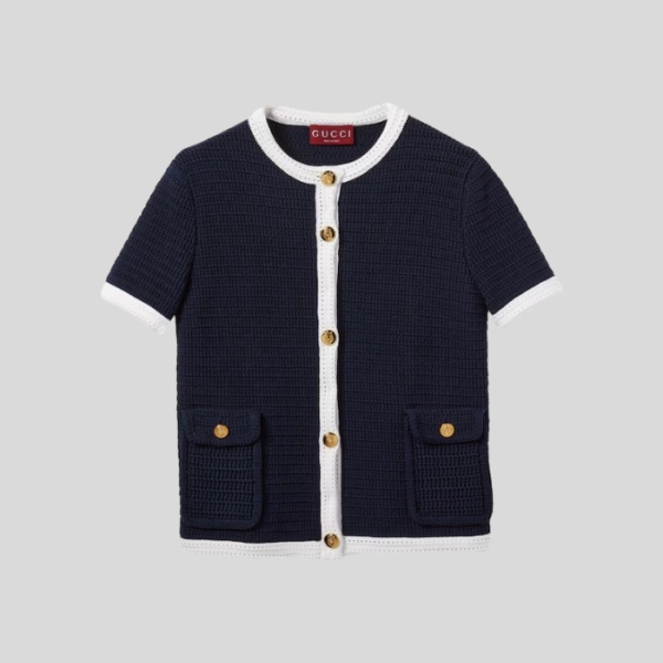 구찌 파인 코튼 가디건