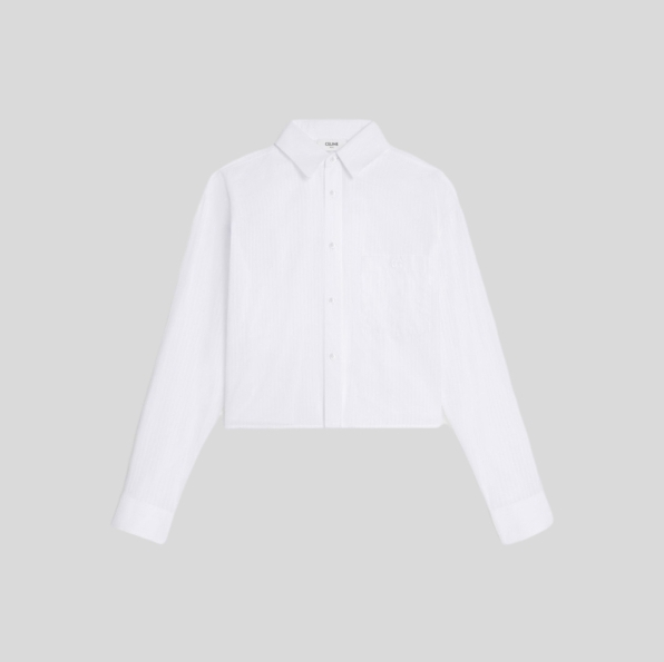 셀린느  포켓 로고 스트라이프 셔츠