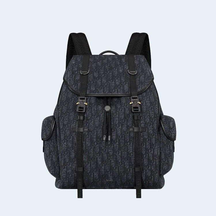 디올 오블리크 Hit the Road 플랩 백팩 블랙