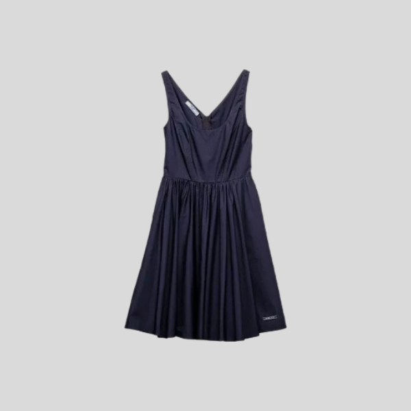 프라다 블루 코튼 캔버스 드레스