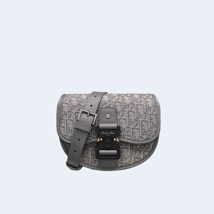 디올 오블리크 자카드 미니 라이트 갤럽 백 그레이