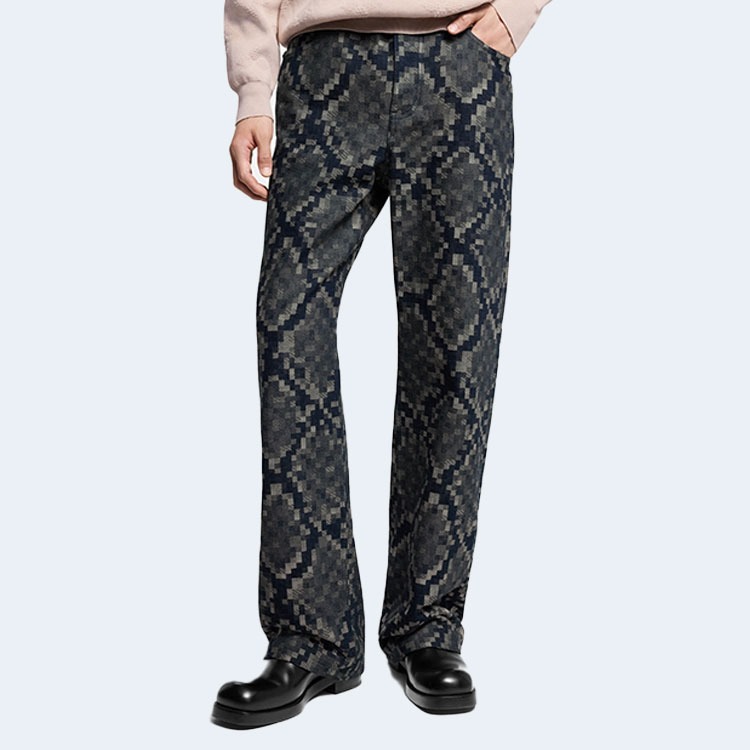 루이비통 그래픽 데님 스케이트 팬츠 1AHDEV