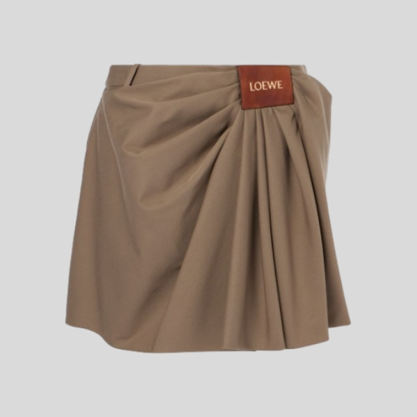 로에베 비대칭 폴리츠 스커트