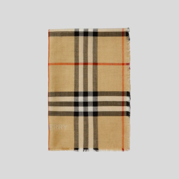 버버리 클래식 롱 스카프 카키