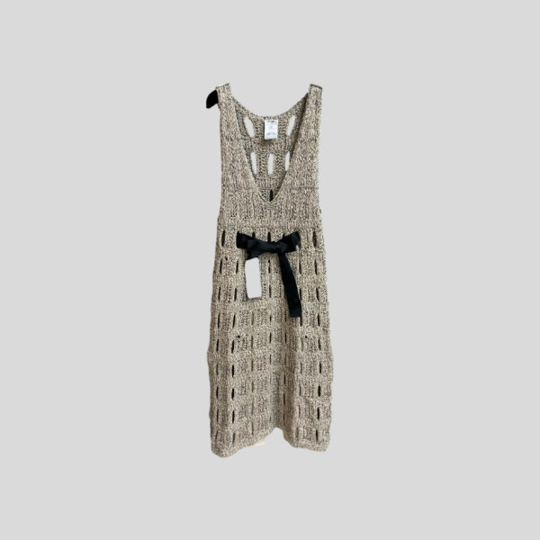 샤넬 리본 민소매 원피스