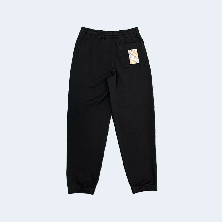 버버리 체크 라벨 코튼 조거 팬츠