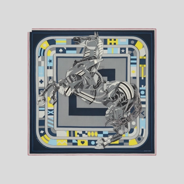 에르메스 메카니컬 르코보 스카프 블루