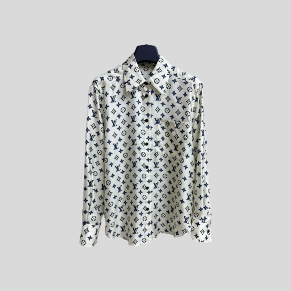 루이비통 로고 실크 셔츠