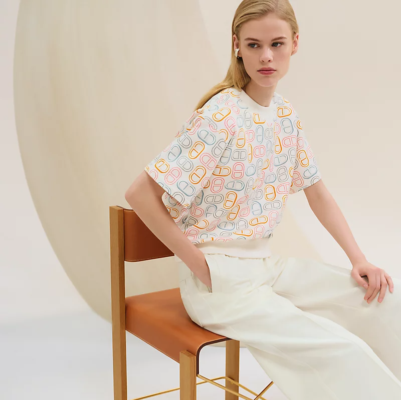 에르메스 스웨트 반팔 셔츠