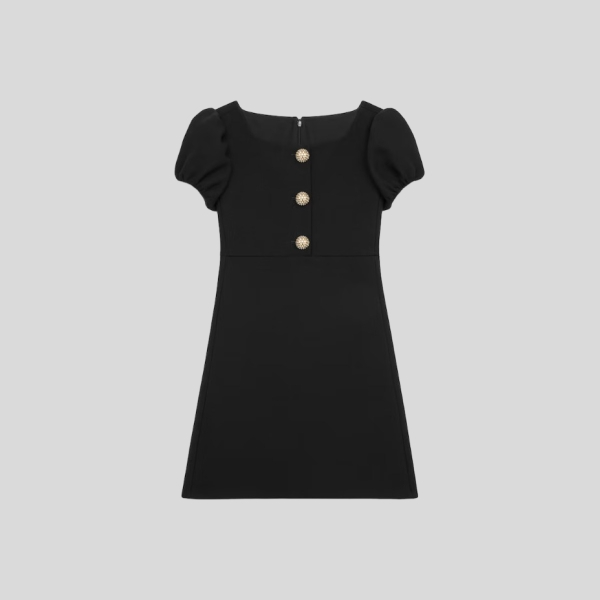 셀린느 주얼 버튼 미니 드레스