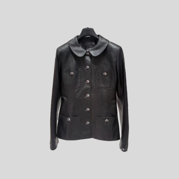샤넬 제니 4포켓 가죽 자켓