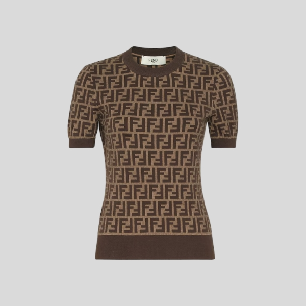 펜디 브라운 FF 코튼 스웨터