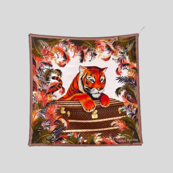루이비통 타이거 스카프 핑크