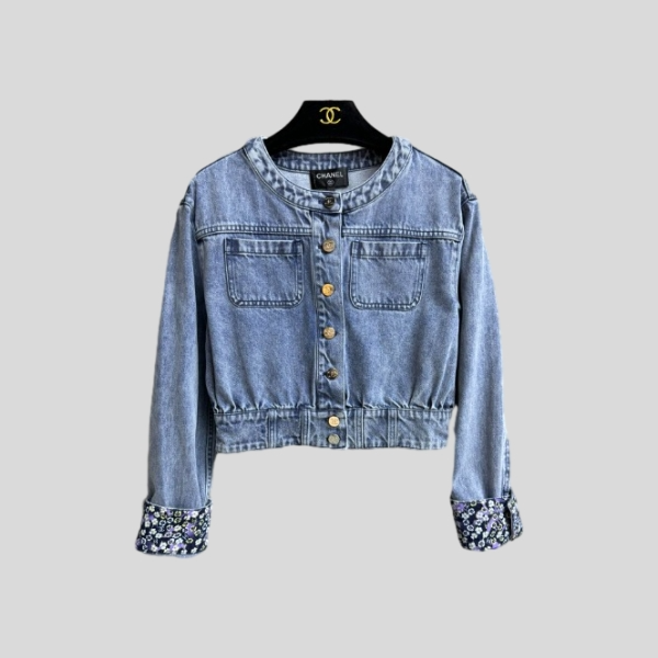 샤넬 워시드 데님 자켓