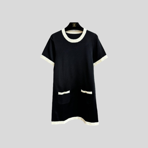 샤넬 컬러브록 드레스