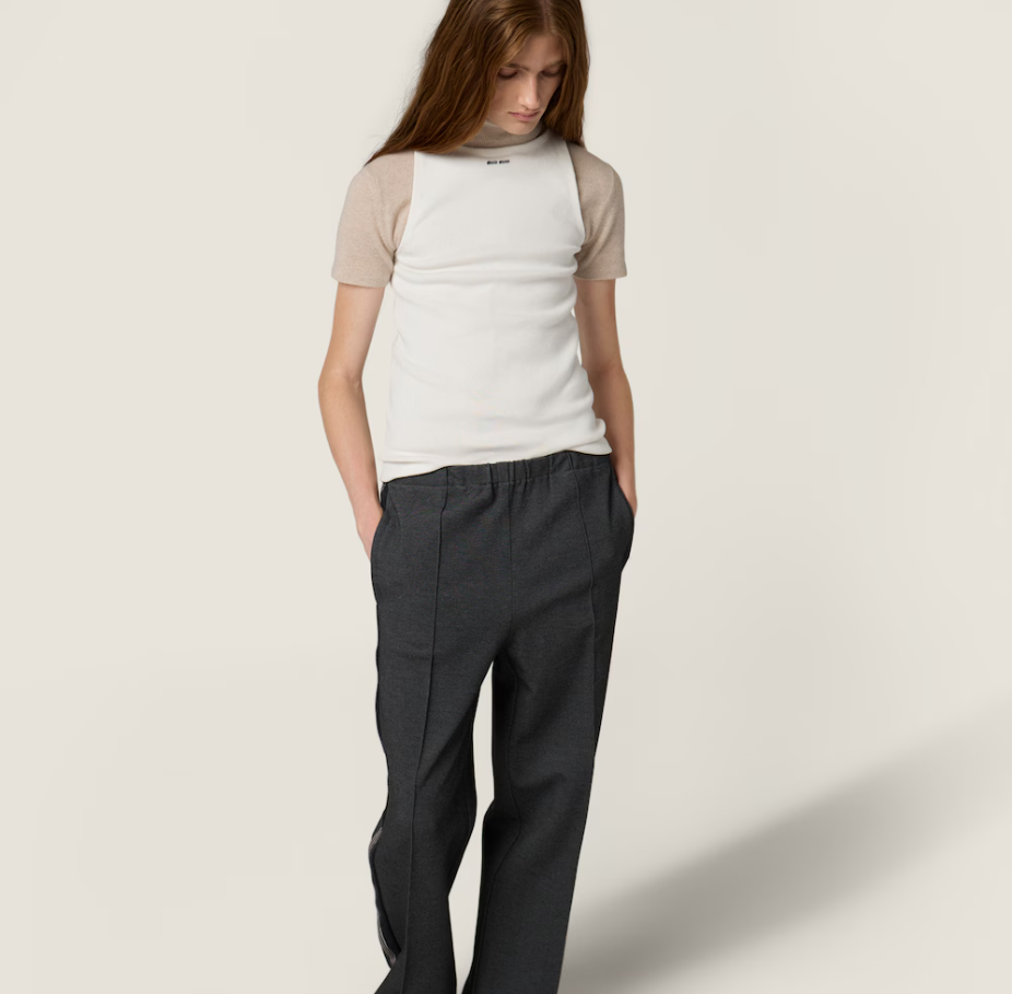 미우미우 코튼 니트 탱크탑