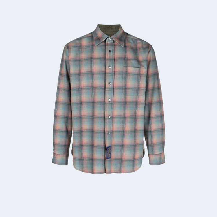 메종 마르지엘라 체크 롱 슬리브 셔츠