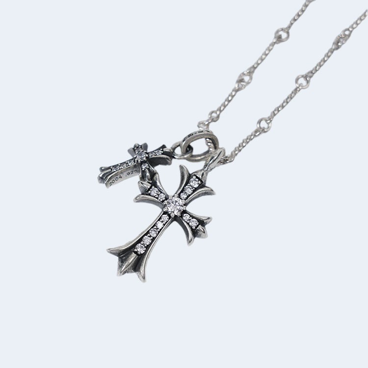 크롬하츠 크로스 베이비펫 참 다이아몬드 목걸이