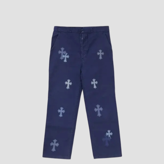 크롬하츠 리바이스 화이트 레오파드 크로스 패치 청바지