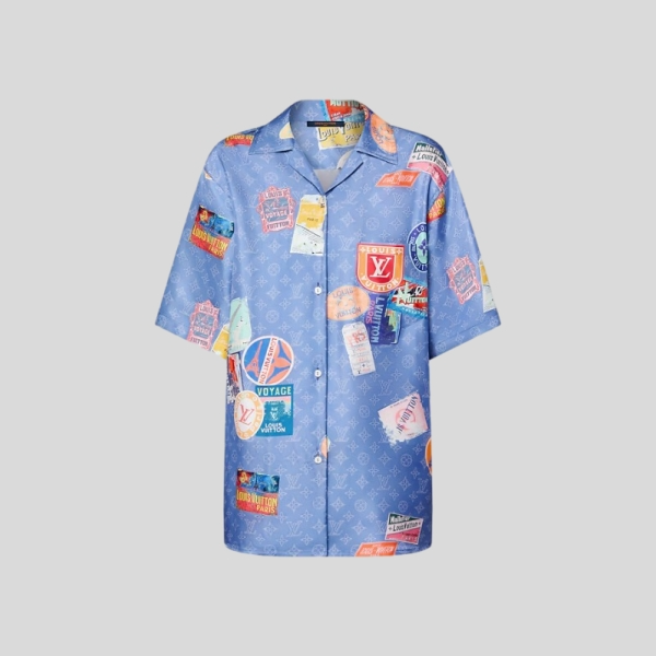 루이비통 마히나 패치 쇼트 슬리브드 셔츠