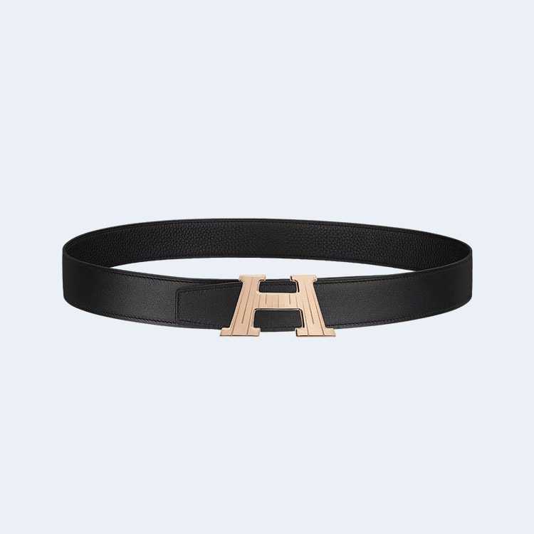 에르메스 H 토고 벨트 블랙 금장 32mm