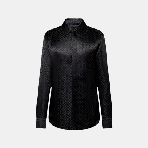 루이비통 모노그램 롱슬리브 실크 셔츠