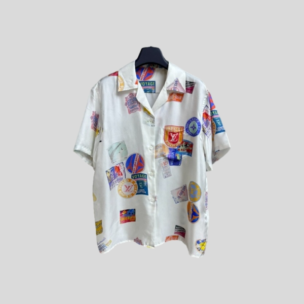 루이비통 마히나 패치 쇼트 슬리브드 셔츠