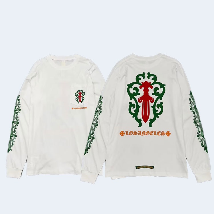 크롬하츠 대거 로고 롱 슬리브 티셔츠