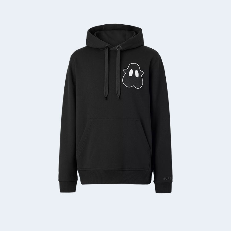 버버리 체스트 패치 후드