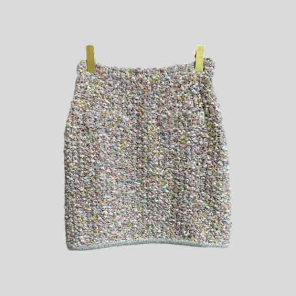 샤넬 라인스톤 브레이디드 스커트