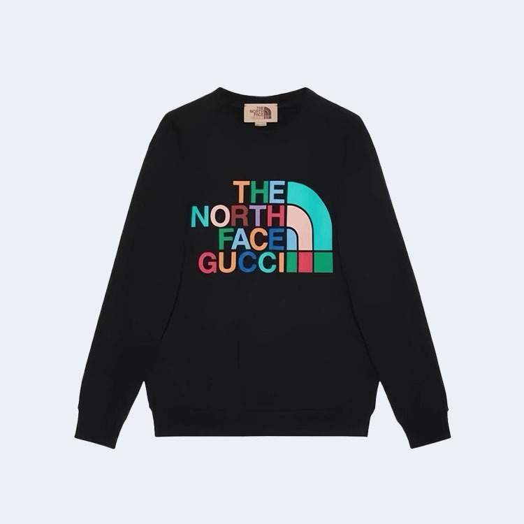 구찌 노스페이스 로고 프린트 맨투맨