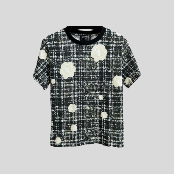 샤넬 플래드 티셔츠