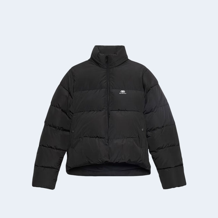 발렌시아가 우먼스 C 셰이프 푸퍼 자켓